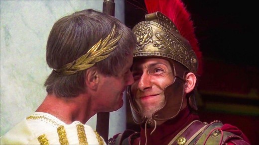 Do you find it funny when I say Let us discuss? A scene from the Monty Python film Life of Brian. Pontius Pilate (Michael Palin) attempts to get a centurion to laugh.